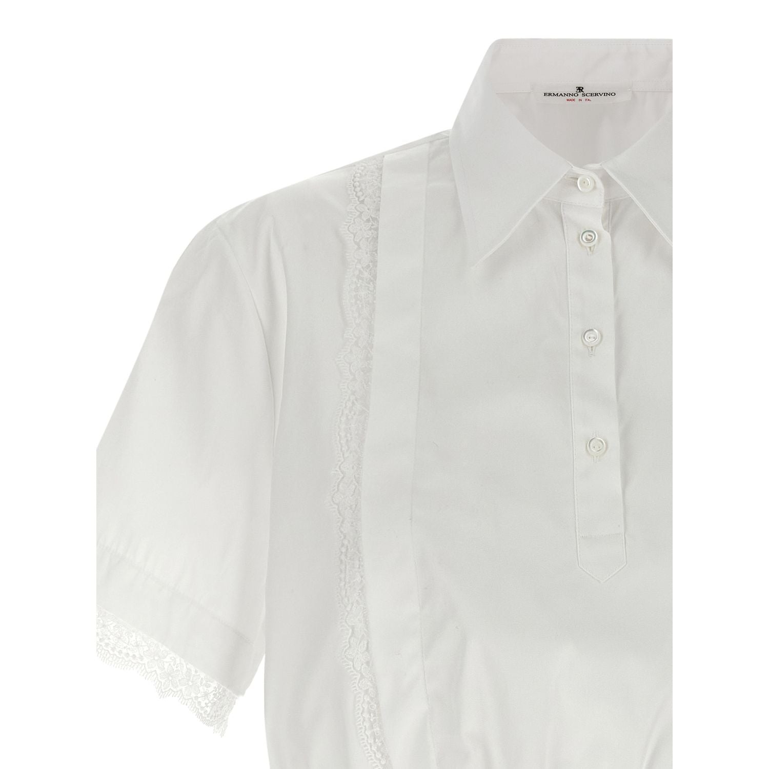 Ermanno Scervino White Cotton Blouse