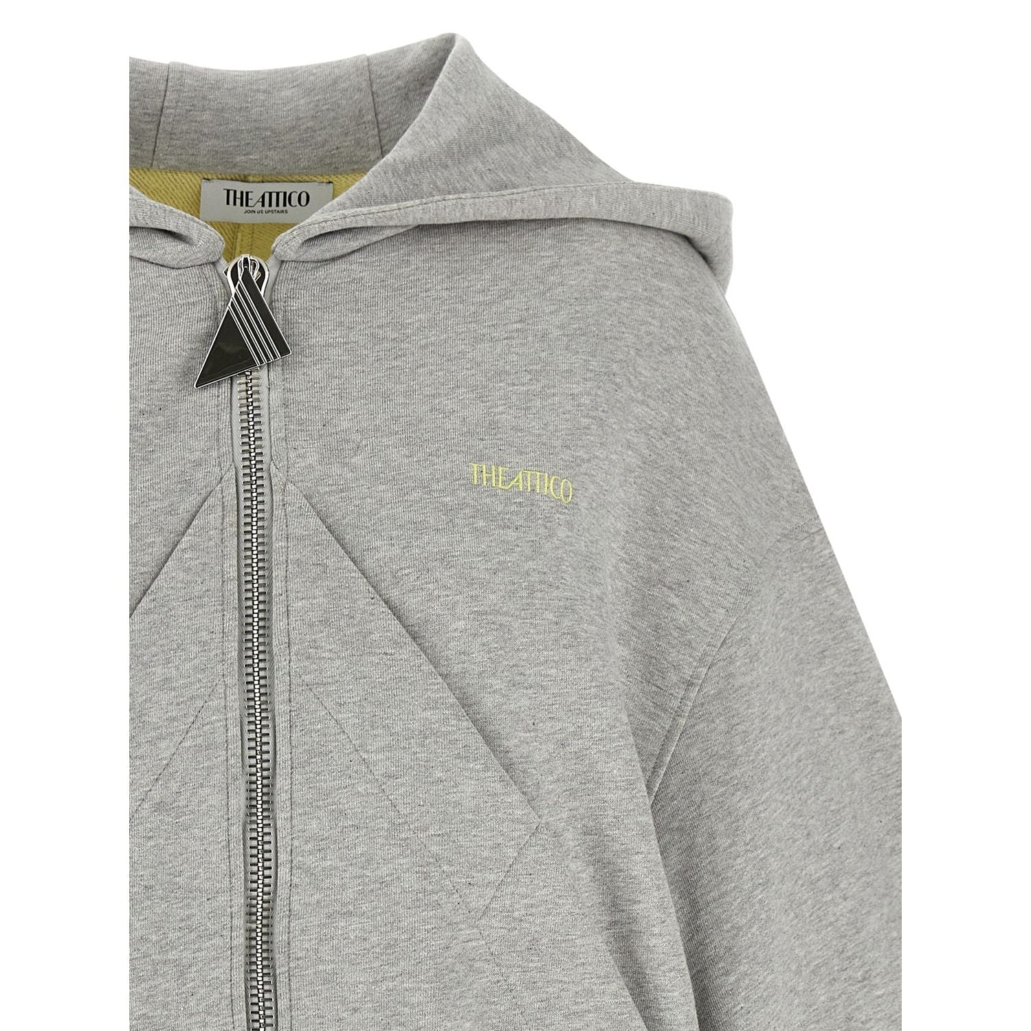 The Attico Gray Cotton Sweatshirt