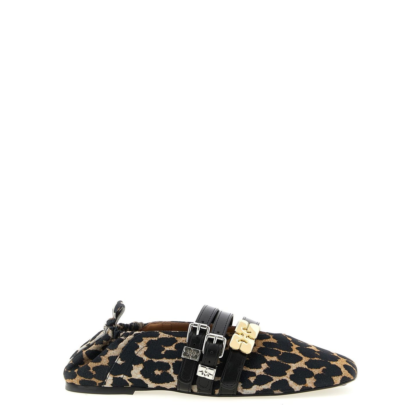 Ganni Multicolor Cotton Ballet Flats