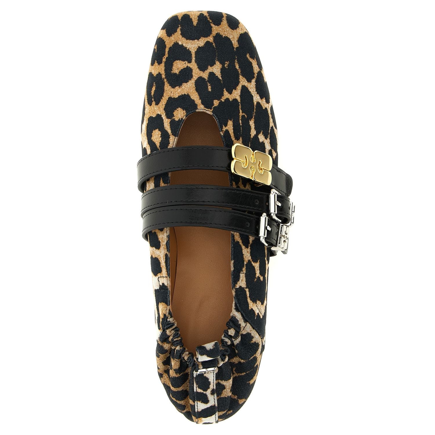 Ganni Multicolor Cotton Ballet Flats