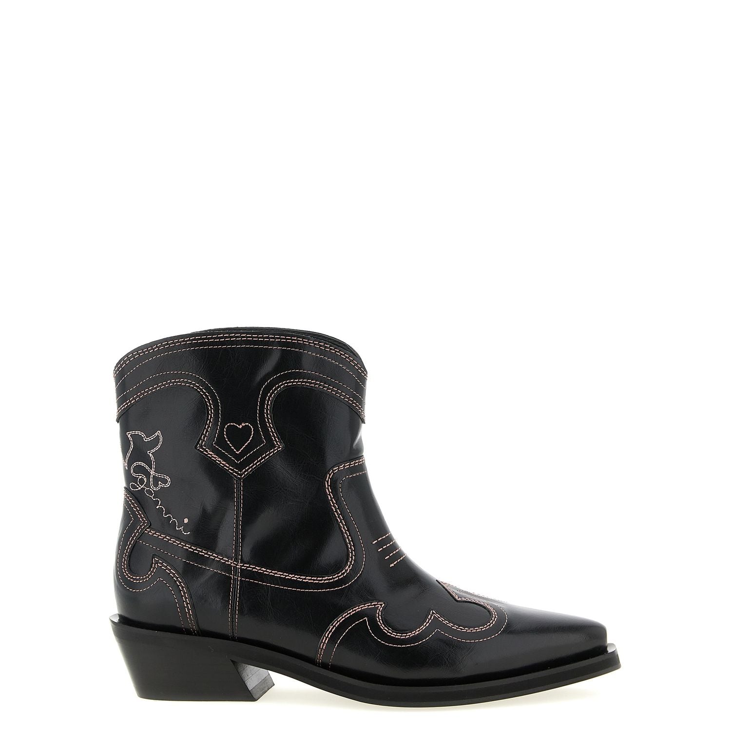 Ganni Black Polyethylene Chelsea Boots