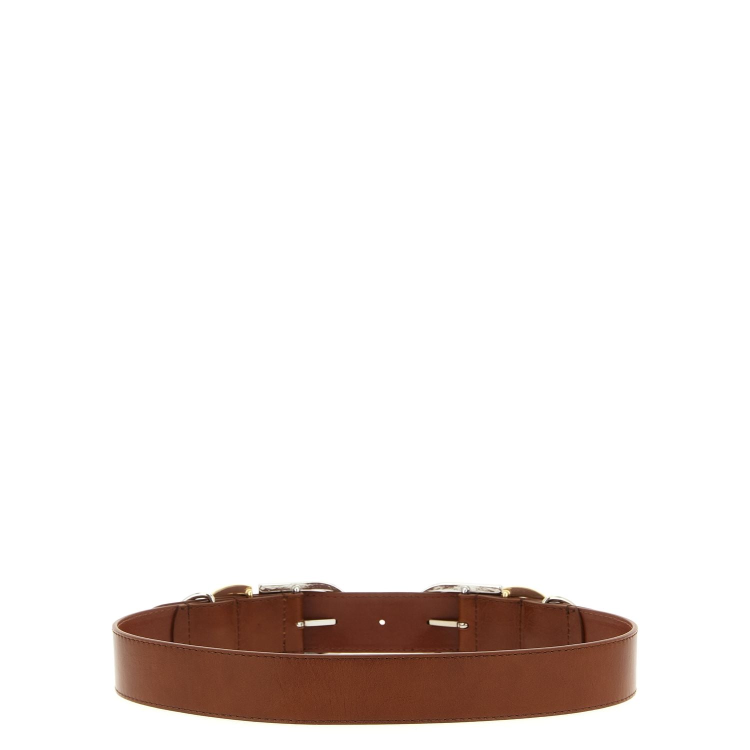 PINKO Brown Lamb Leather Regular Belt