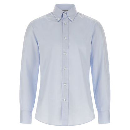 Brunello Cucinelli Blue Cotton Blouse