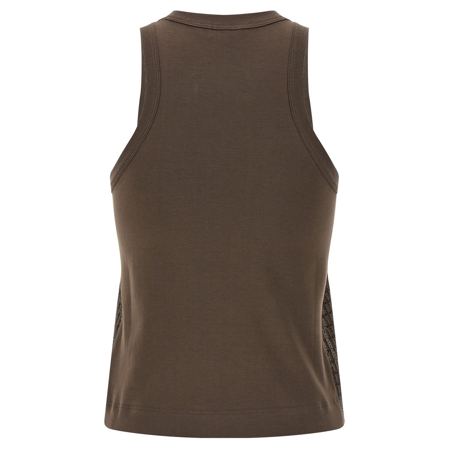 Brunello Cucinelli Brown Cotton Tank Tops