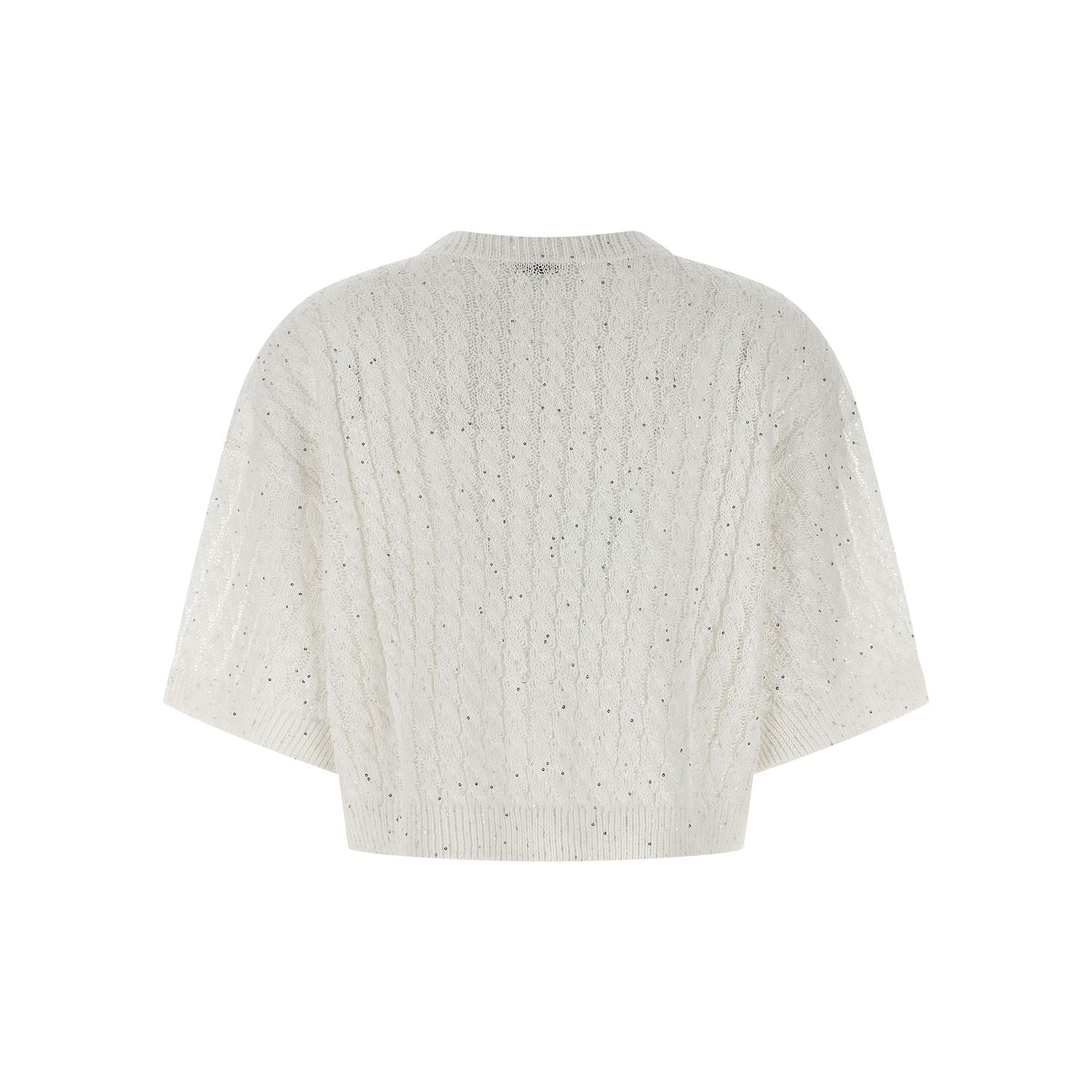 Brunello Cucinelli White Linen Cardigan