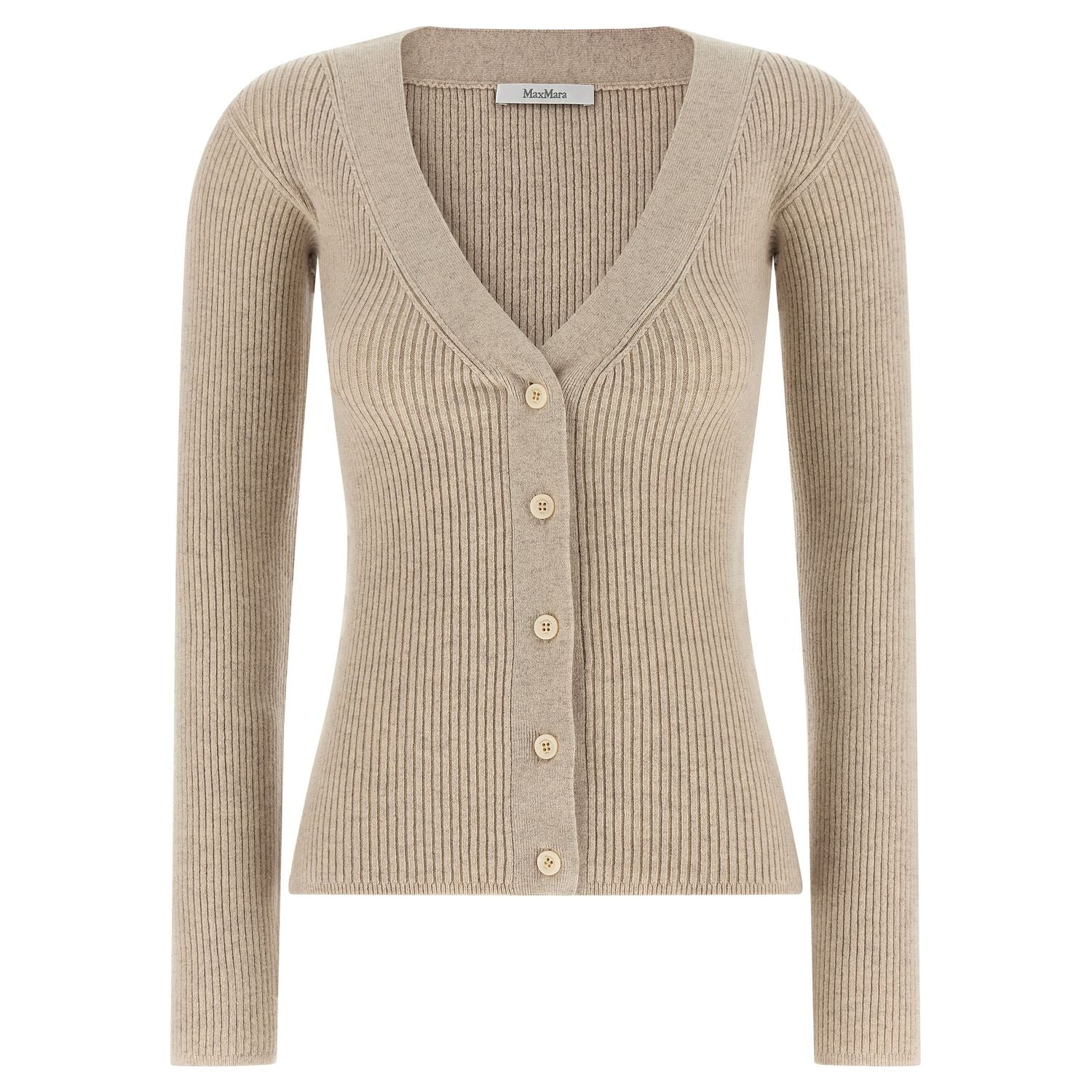 Max Mara Beige Wool Cardigan