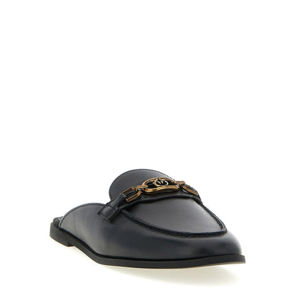 PINKO Black Calfskin Slides