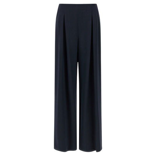 Max Mara Blue Silk Casual Pants