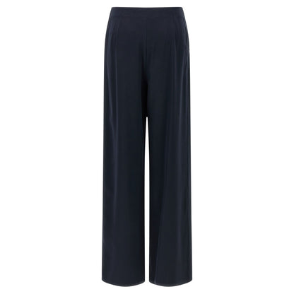 Max Mara Blue Silk Casual Pants