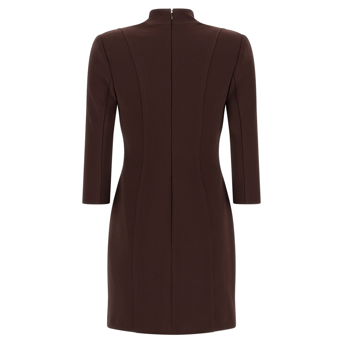 Elisabetta Franchi Brown Polyester Short Dress