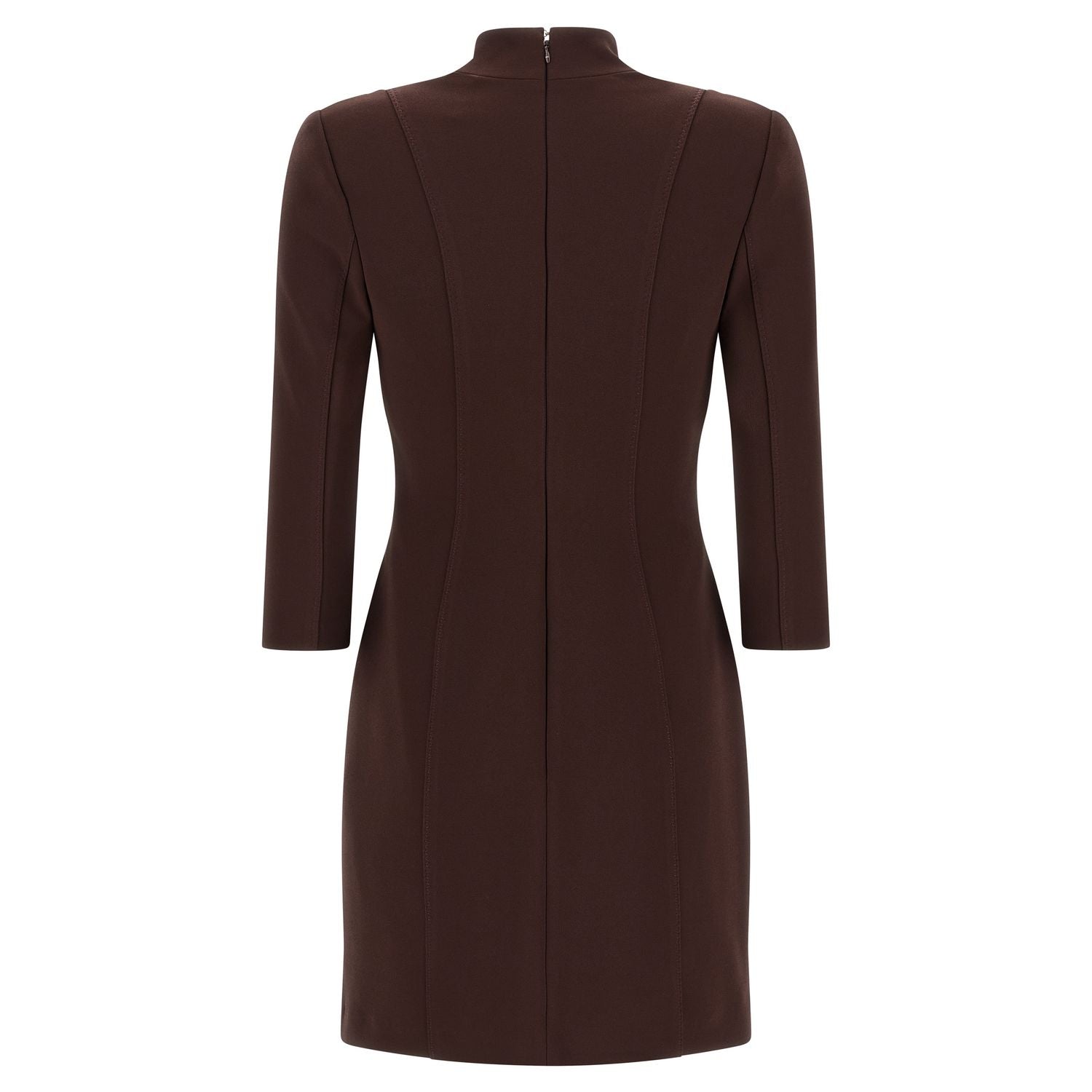 Elisabetta Franchi Brown Polyester Short Dress