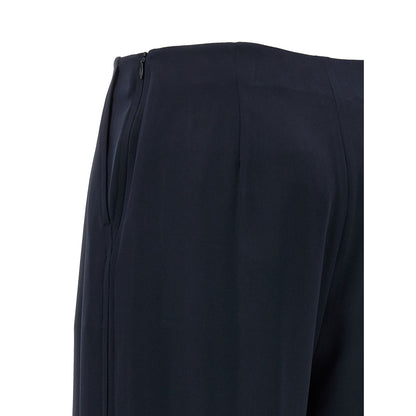 Max Mara Blue Silk Casual Pants