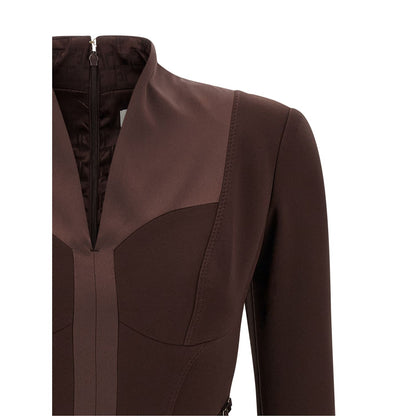Elisabetta Franchi Brown Polyester Short Dress