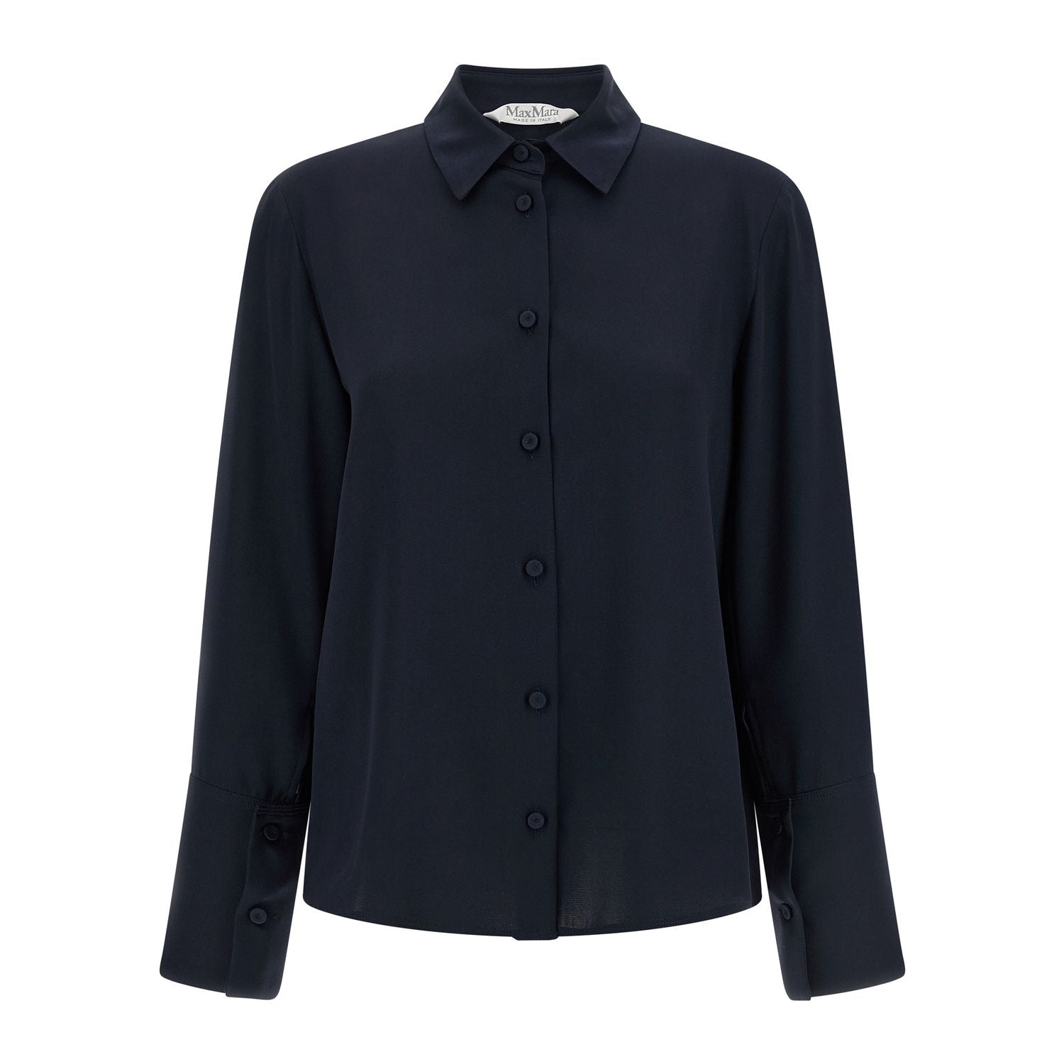 Max Mara Blue Silk Blouse