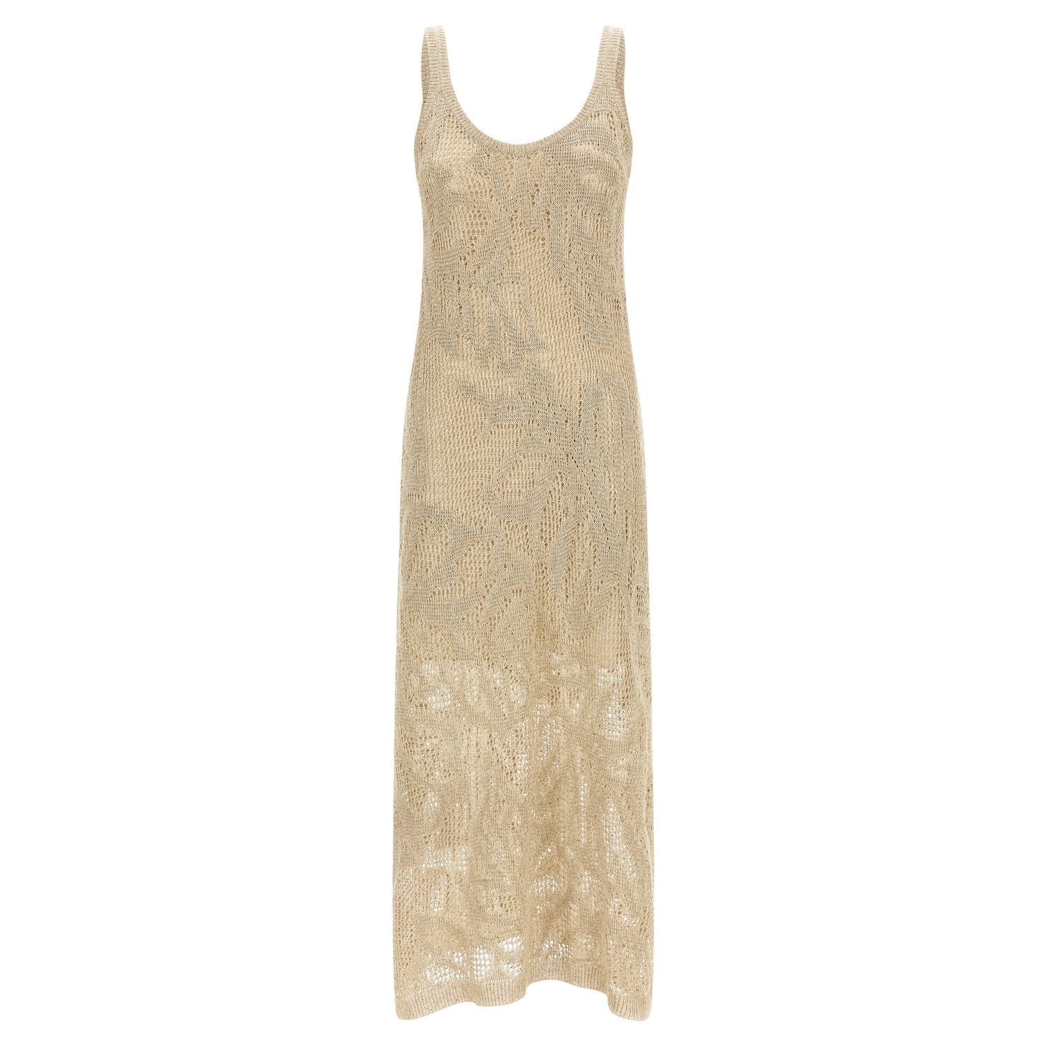 Brunello Cucinelli Beige Linen Long Dress
