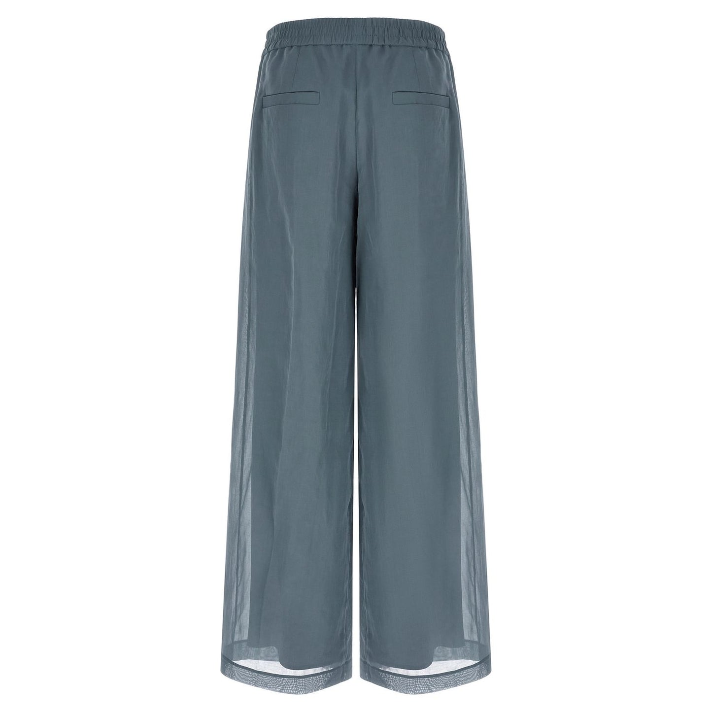 Brunello Cucinelli Blue Cotton Casual Pants