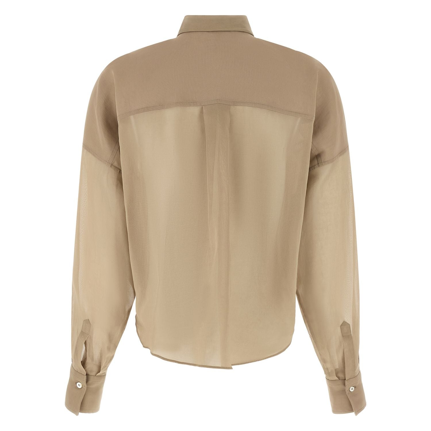 Brunello Cucinelli Beige Cotton Blouse