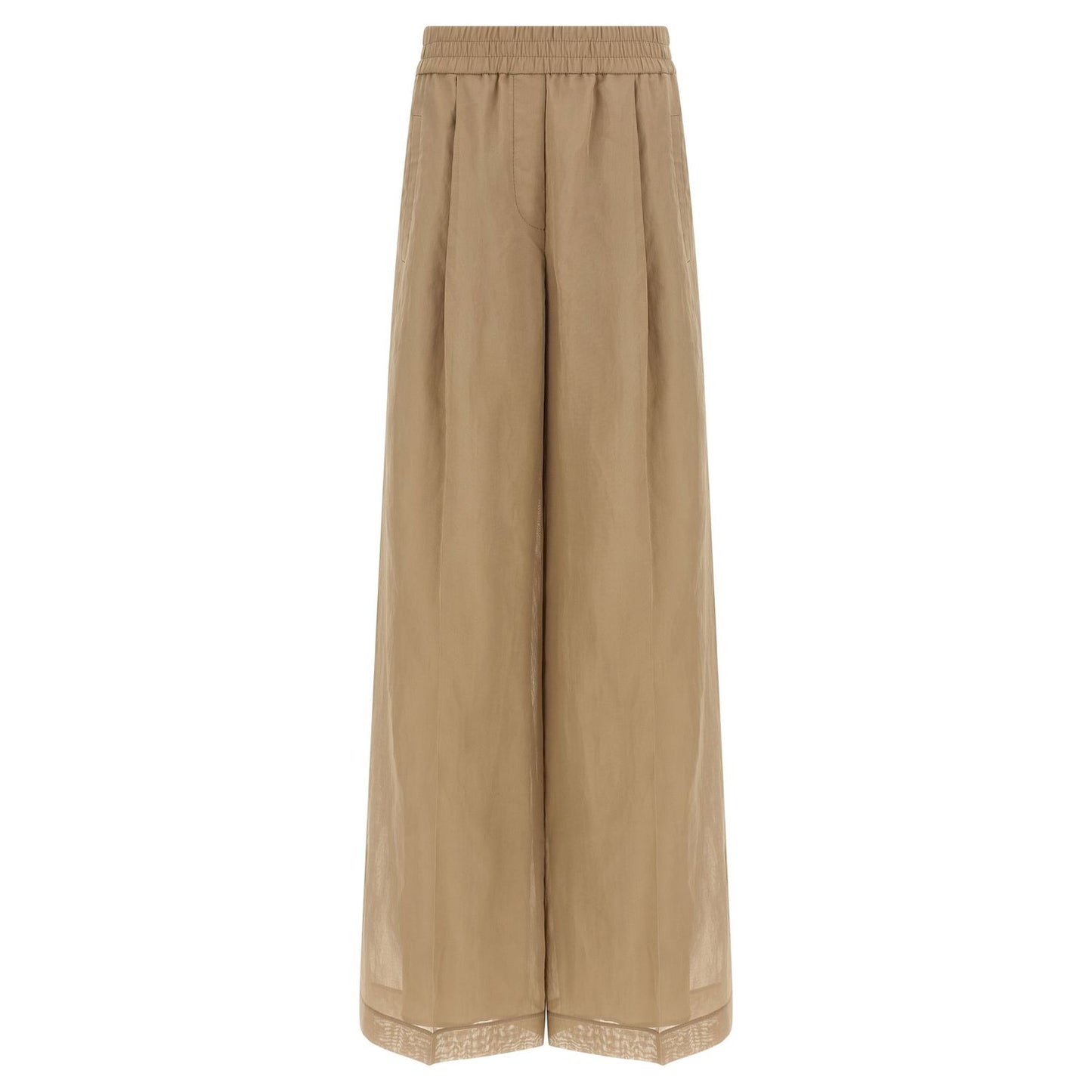 Brunello Cucinelli Beige Cotton Casual Pants