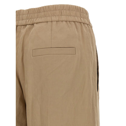 Brunello Cucinelli Beige Cotton Casual Pants