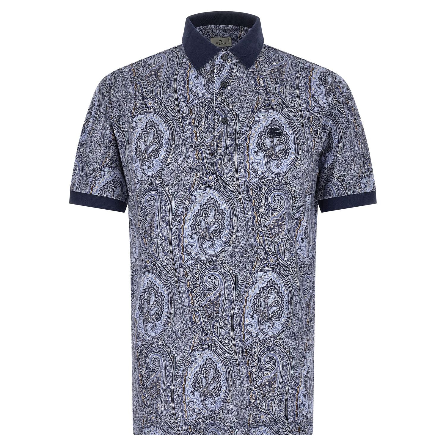 Etro Blue Cotton Polo Shirt
