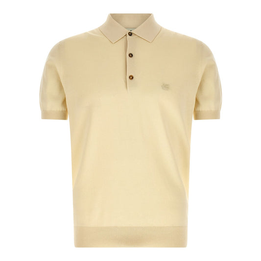 Etro Beige Cotton Polo Shirt