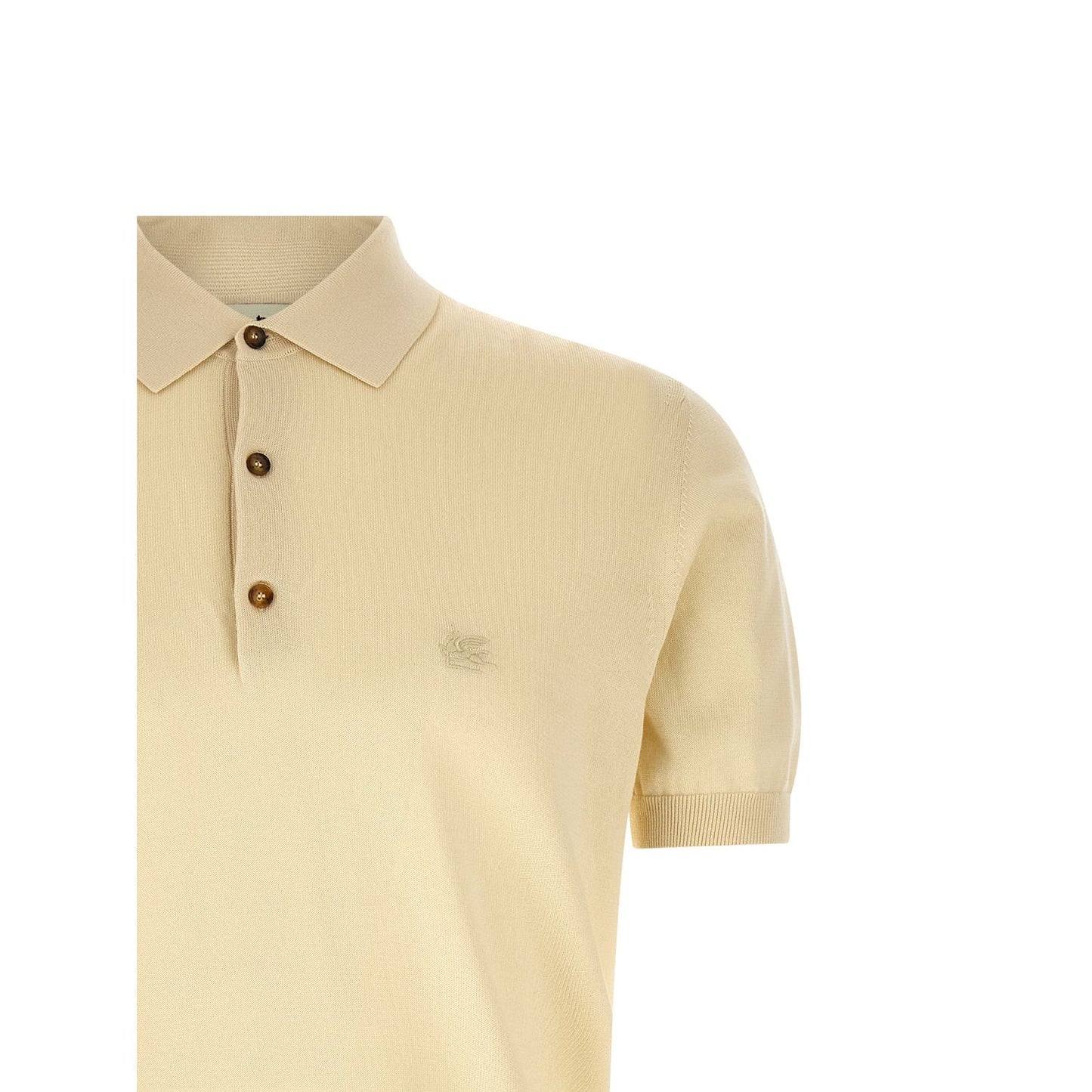 Etro Beige Cotton Polo Shirt