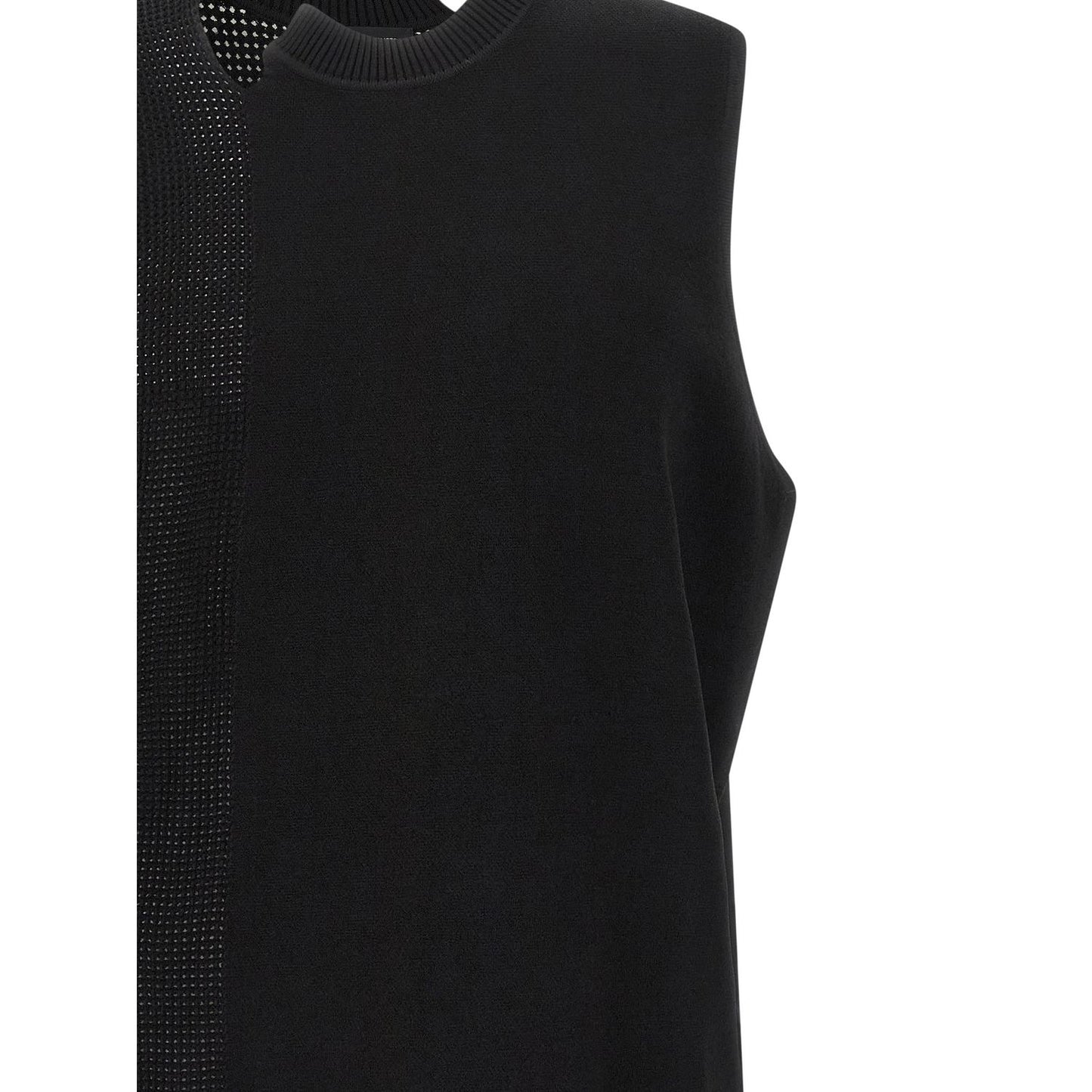 Y-3 Black Rayon Sleeveless Jacket