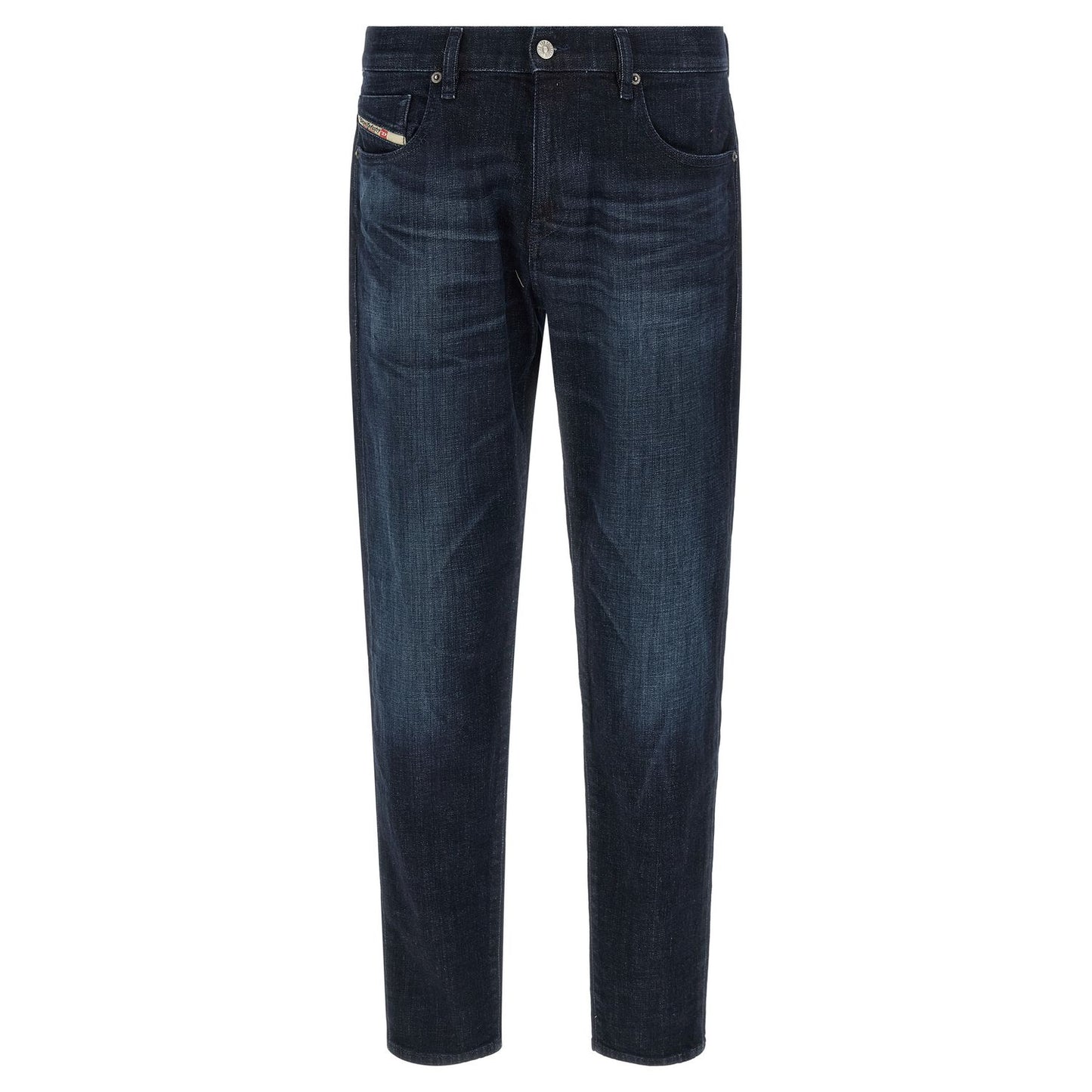 Diesel Blue Cotton Straight-Leg Jeans