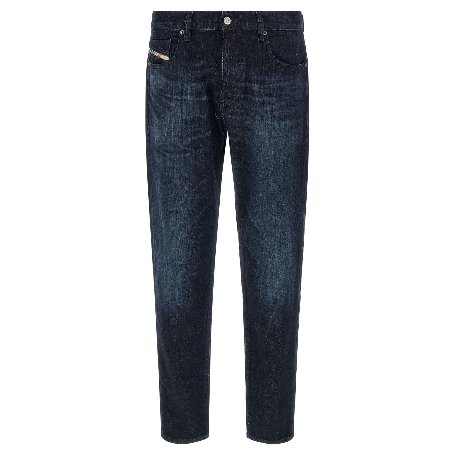 Diesel Blue Cotton Straight-Leg Jeans