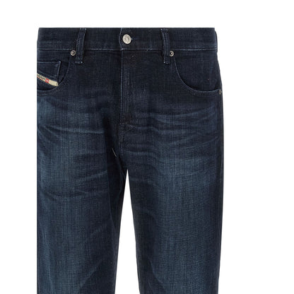 Diesel Blue Cotton Straight-Leg Jeans