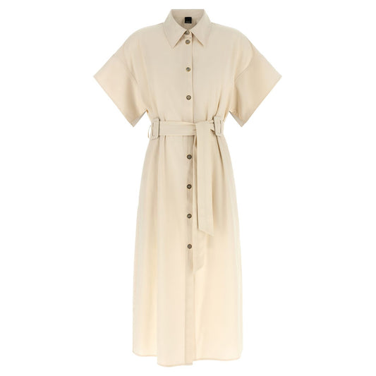 PINKO Beige Cotton Midi Dress