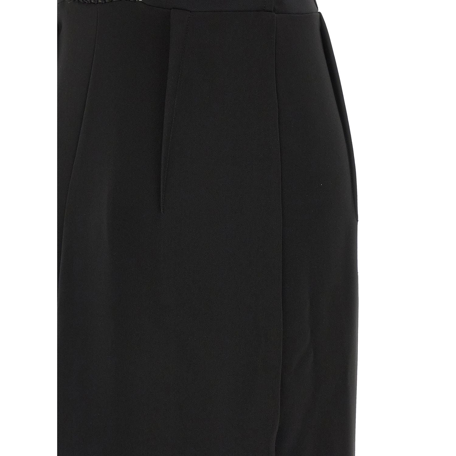 Elisabetta Franchi Black Polyester Long Dress