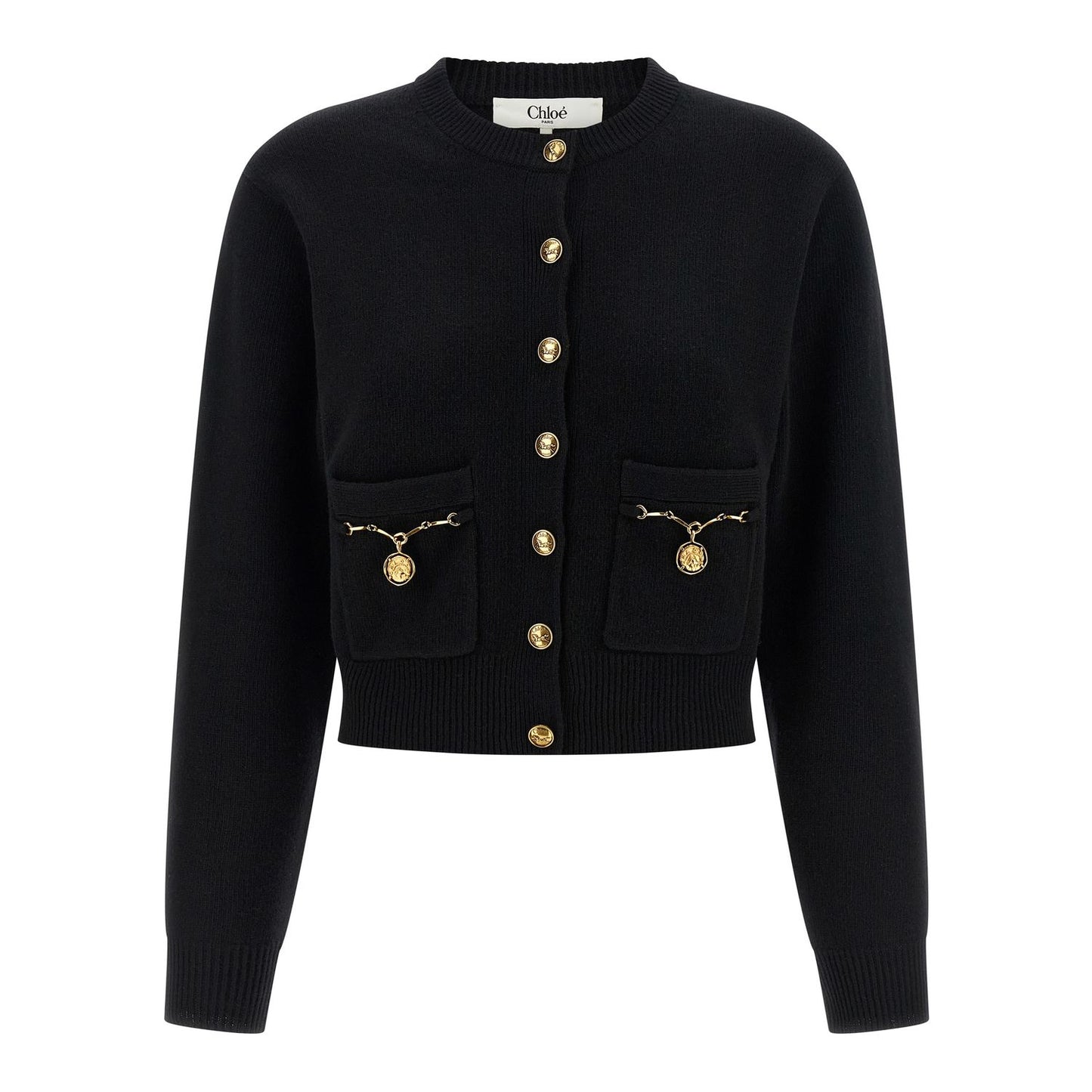 Chloé Black Wool Cardigan