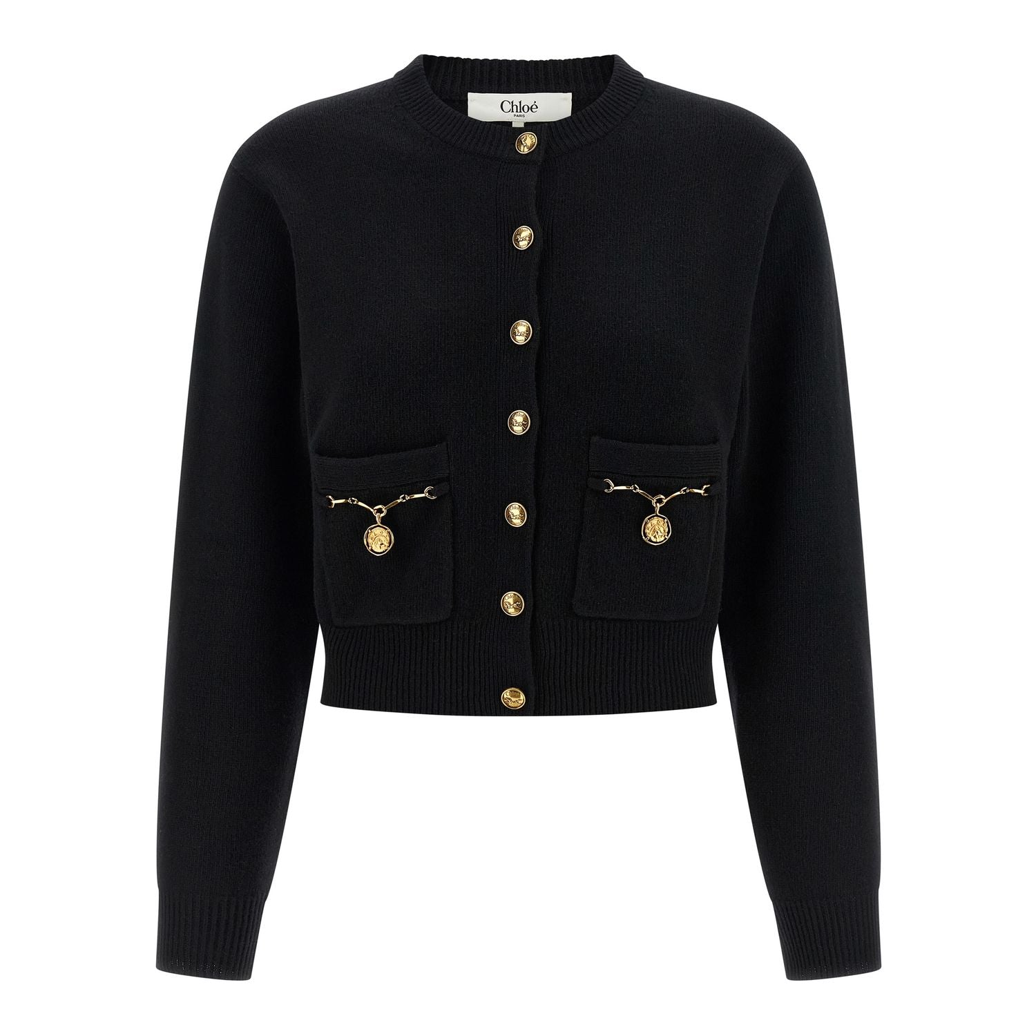 Chloé Black Wool Cardigan