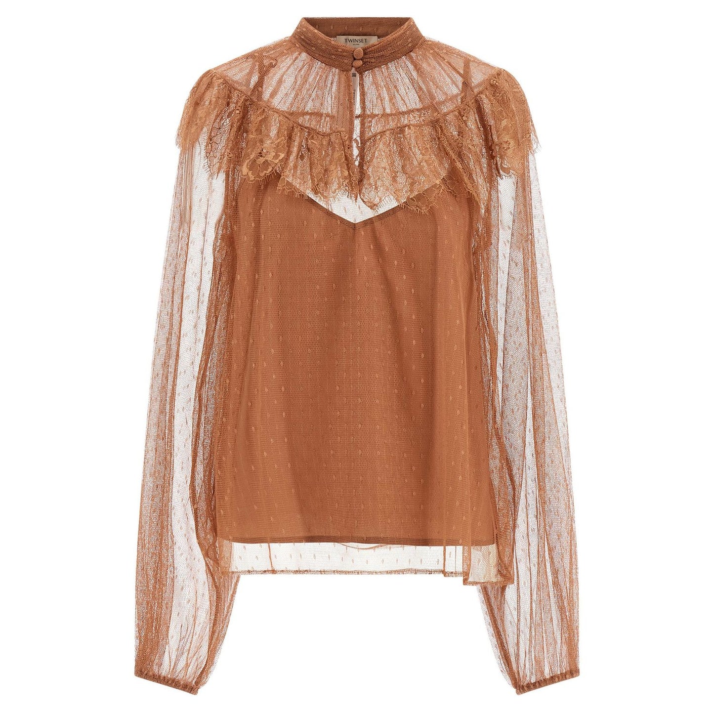 Twinset Brown Polyester Blouse