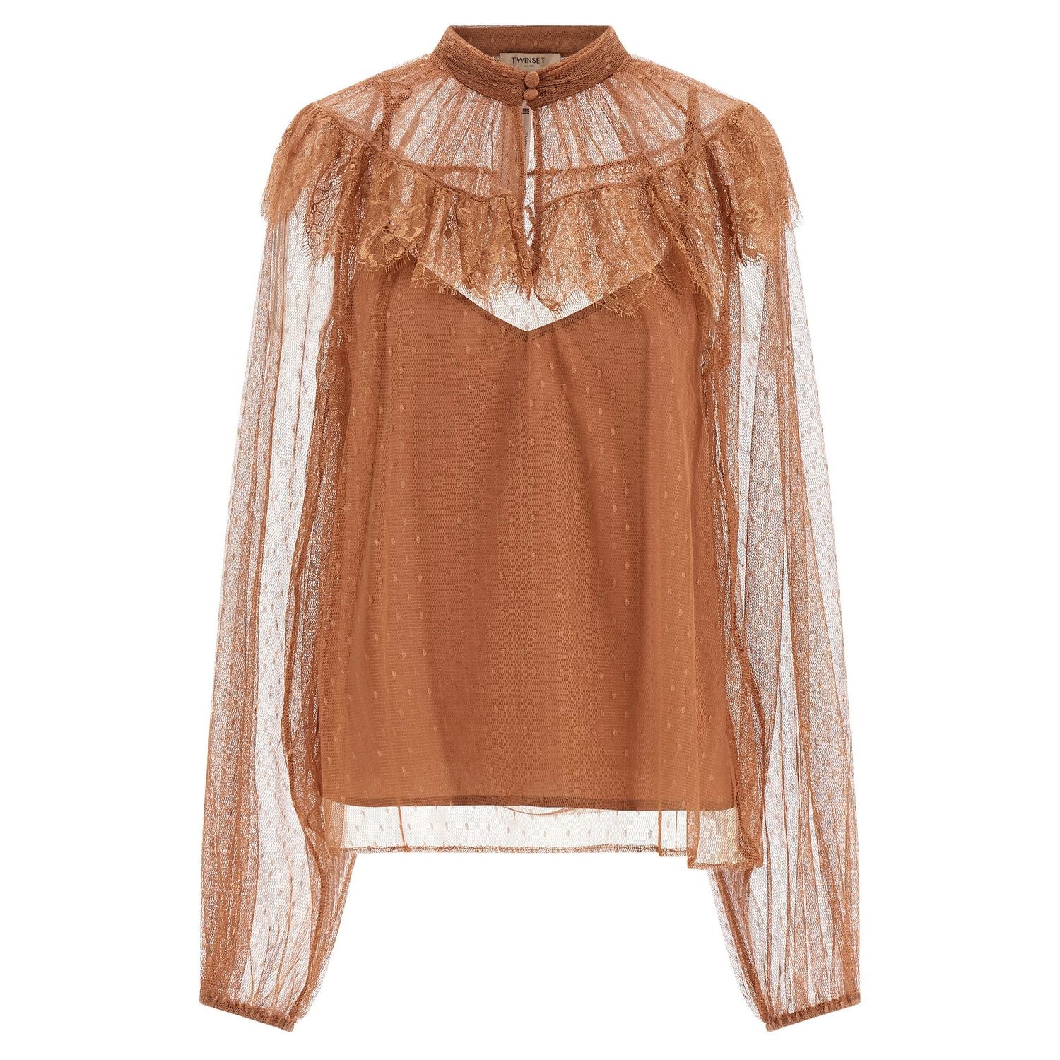 Twinset Brown Polyester Blouse