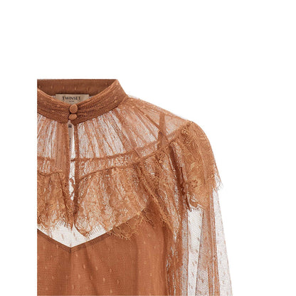 Twinset Brown Polyester Blouse