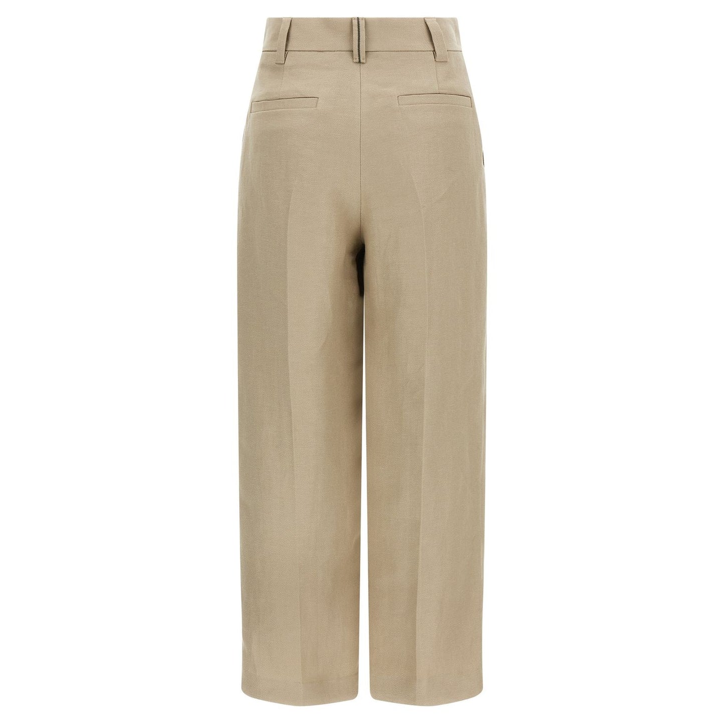 Brunello Cucinelli Beige Linen Casual Pants