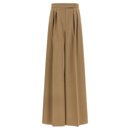 Max Mara Brown Virgin Wool Casual Pants