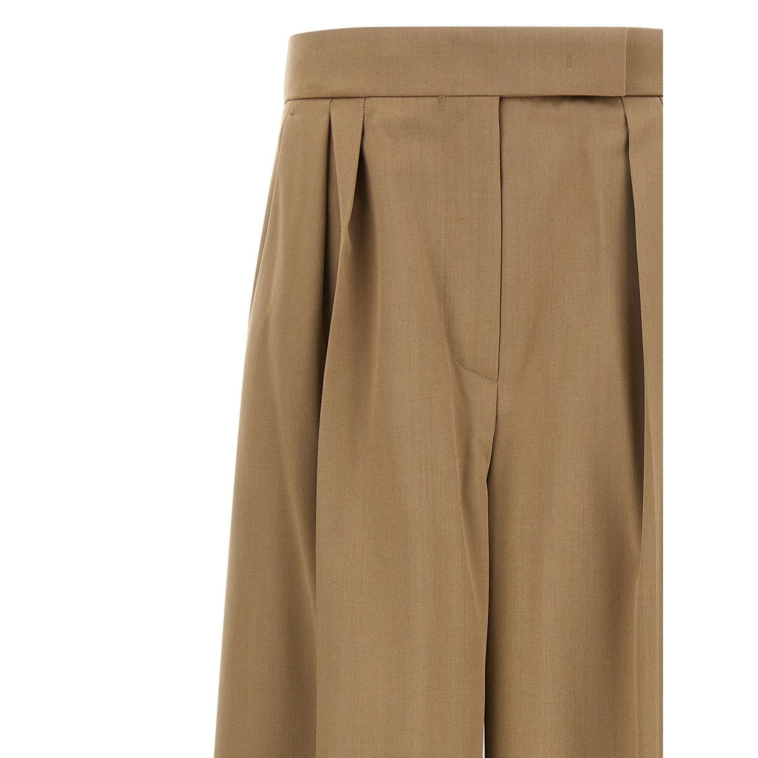 Max Mara Brown Virgin Wool Casual Pants