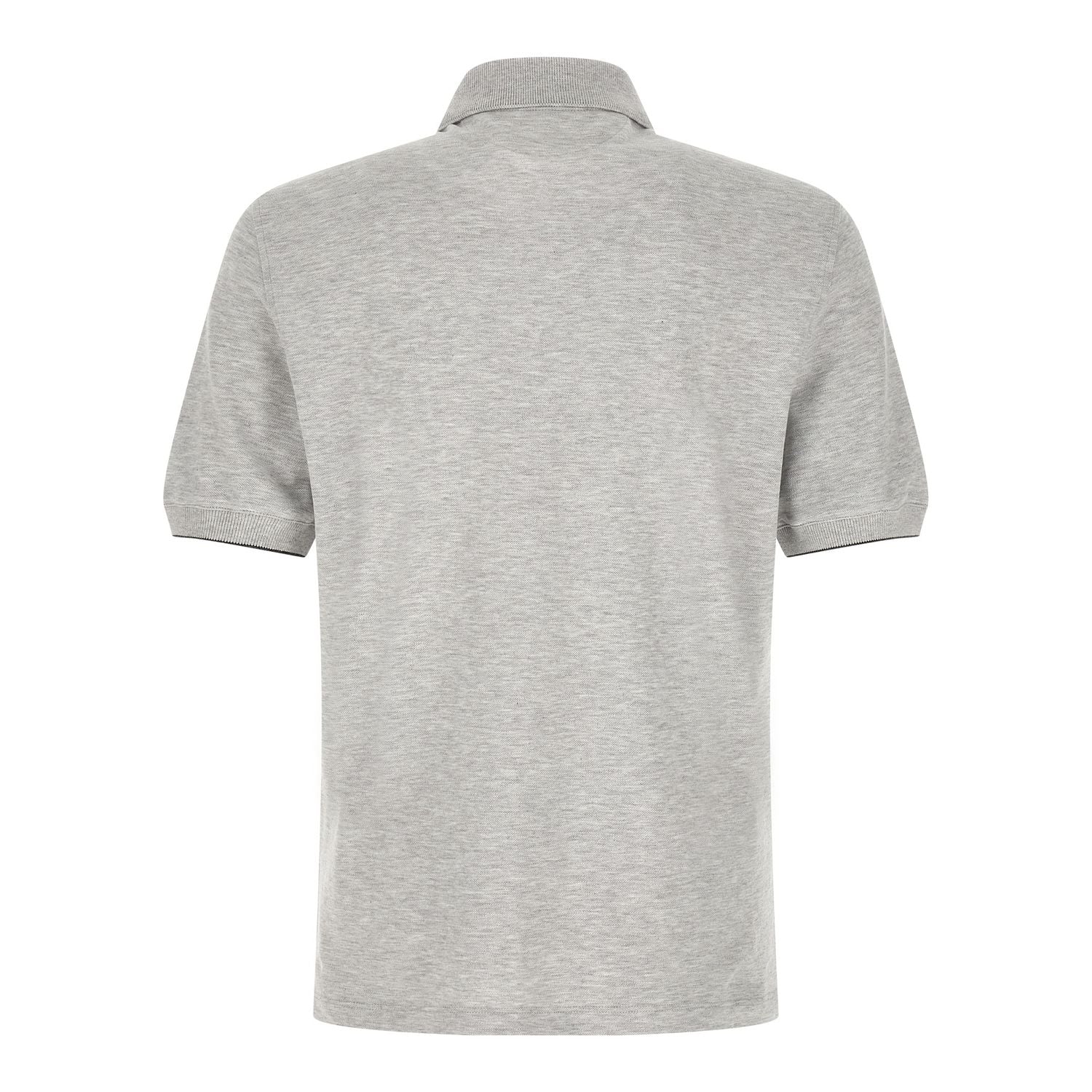 Brunello Cucinelli Gray Cotton Polo Shirt