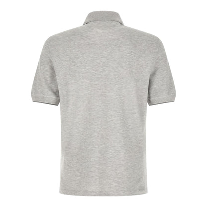 Brunello Cucinelli Gray Cotton Polo Shirt