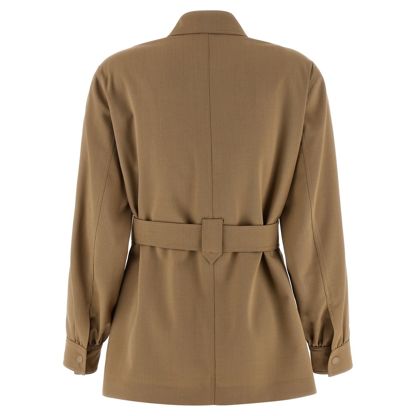 Max Mara Beige Virgin Wool Blouse