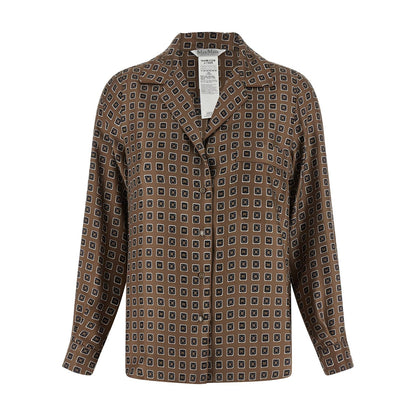 Max Mara Brown Silk Blouse