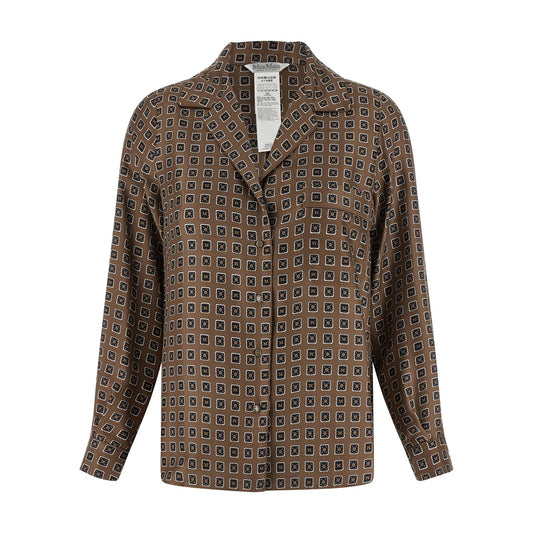 Max Mara Brown Silk Blouse