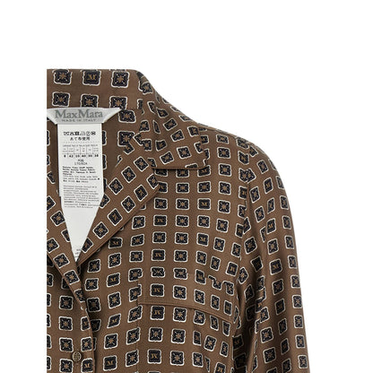 Max Mara Brown Silk Blouse