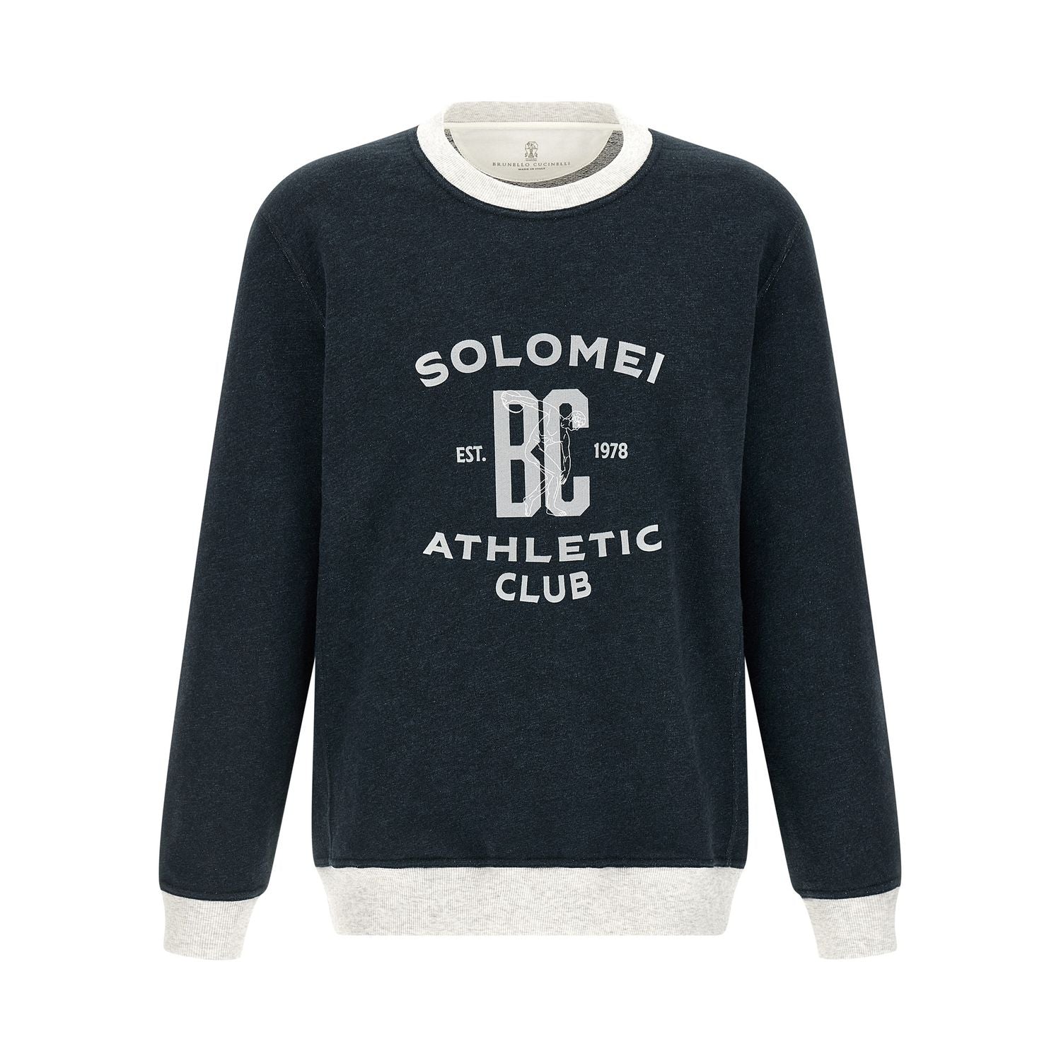 Brunello Cucinelli Blue Cotton Sweatshirt