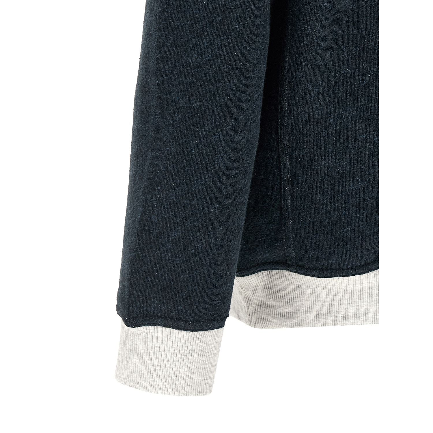 Brunello Cucinelli Blue Cotton Sweatshirt