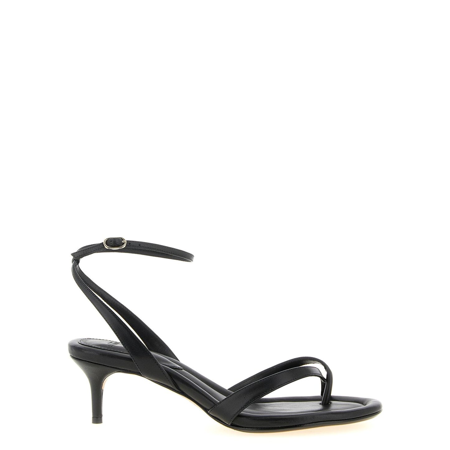 Alexandre Birman Black Cowhide Stiletto Heel Sandals