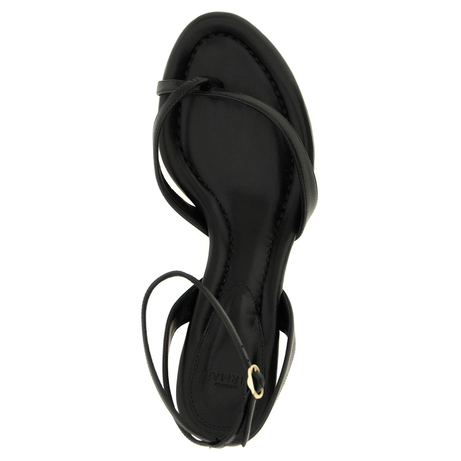Alexandre Birman Black Cowhide Stiletto Heel Sandals